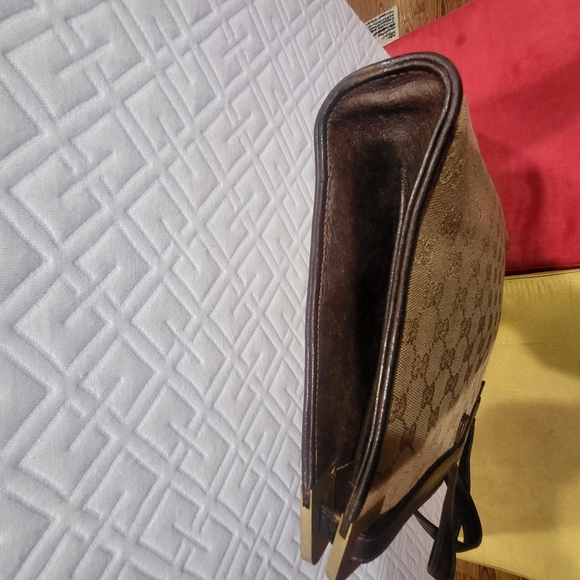 Gucci GG Canvas and Leather Weekender Handbag Vintage.. - Picture 3 of 12